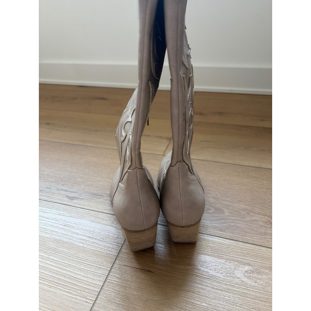 Dolce Vita Women's Karda Cowboy Western Boot in Taupe Size 9.5 - Picture 3 of 9